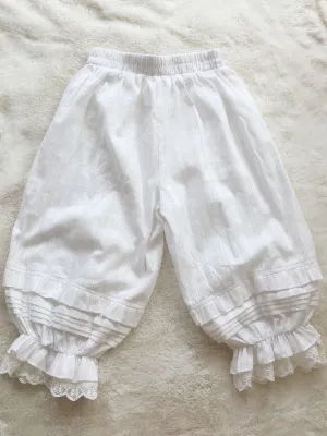Sweet Lolita Pant Jacquard White Loose Lolita Trousers