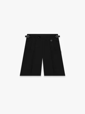 TAILORED BAGGY SHORTS - BLACK