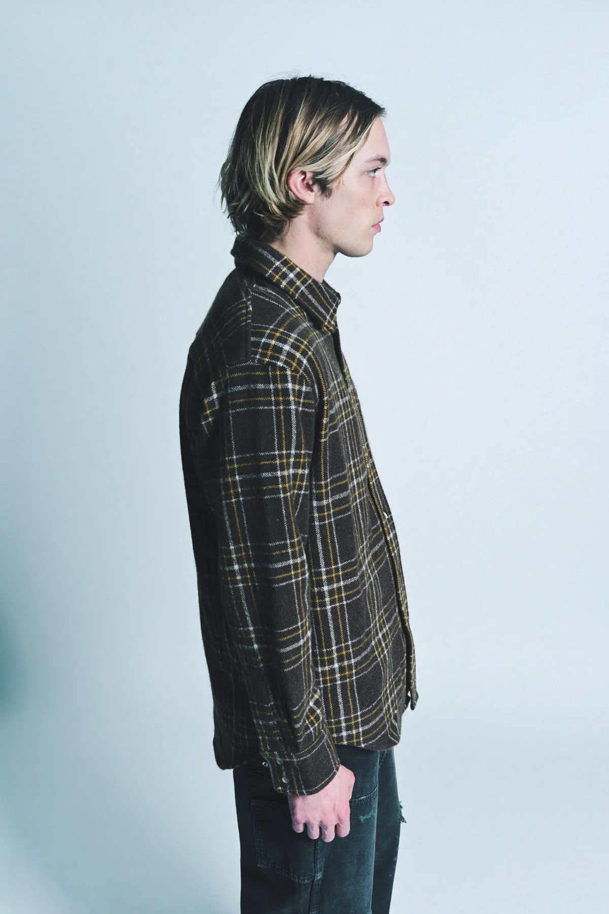 THE ELDER STATESMAN | SABLE PLAID OVERSHIRT