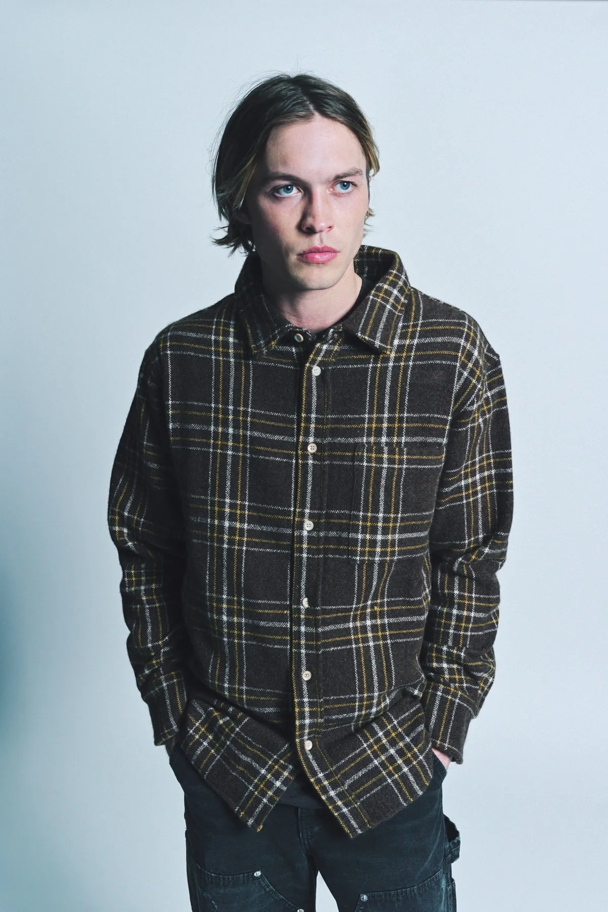 THE ELDER STATESMAN | SABLE PLAID OVERSHIRT