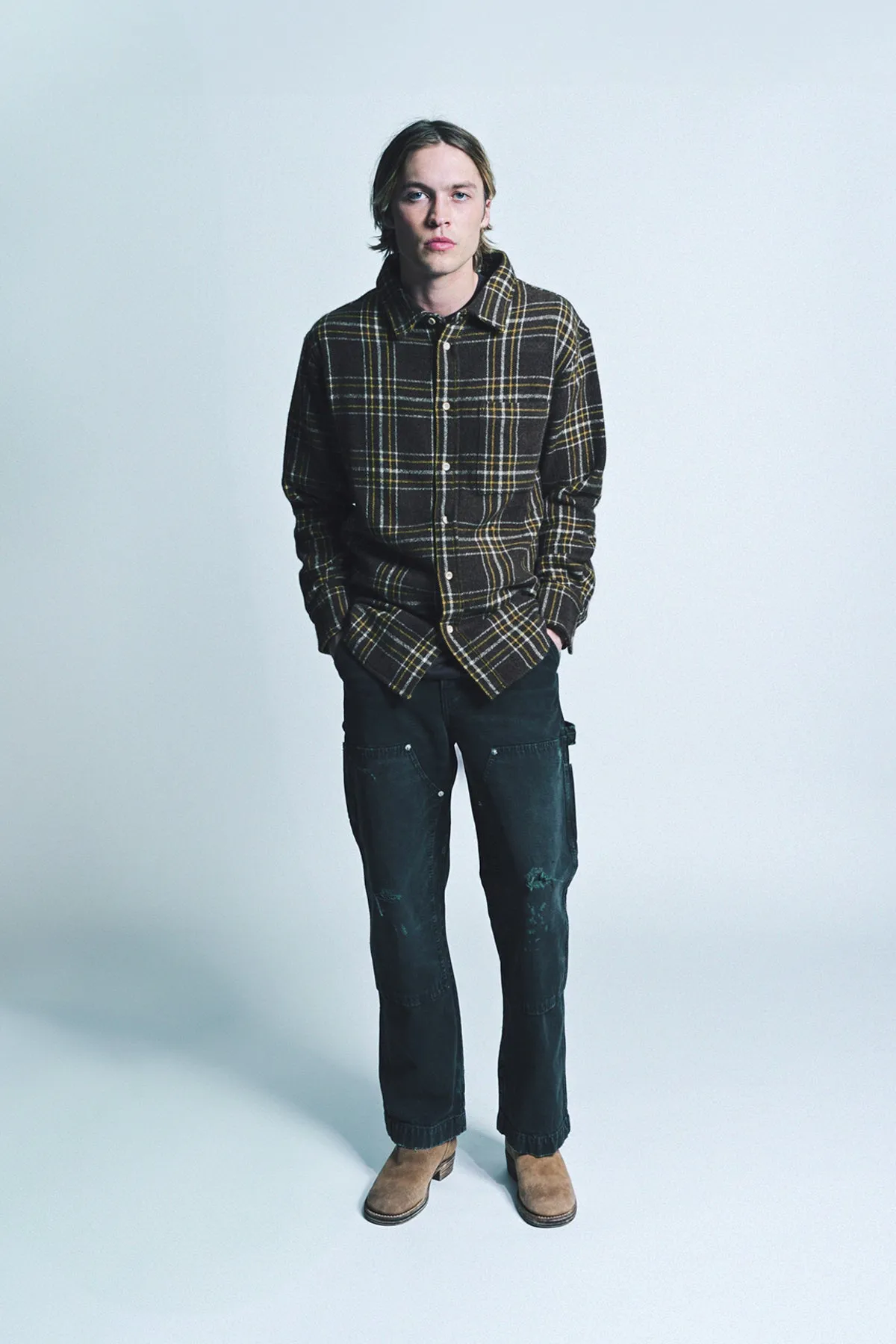 THE ELDER STATESMAN | SABLE PLAID OVERSHIRT
