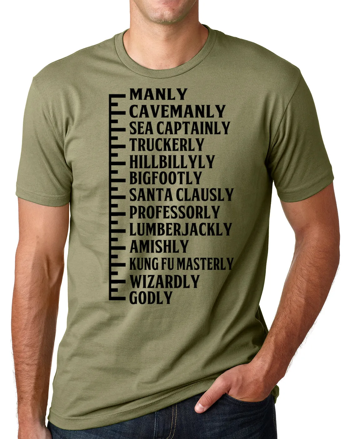 Think Out Loud Apparel Beard Meter Funny T shirt Beard Length Humor Tee