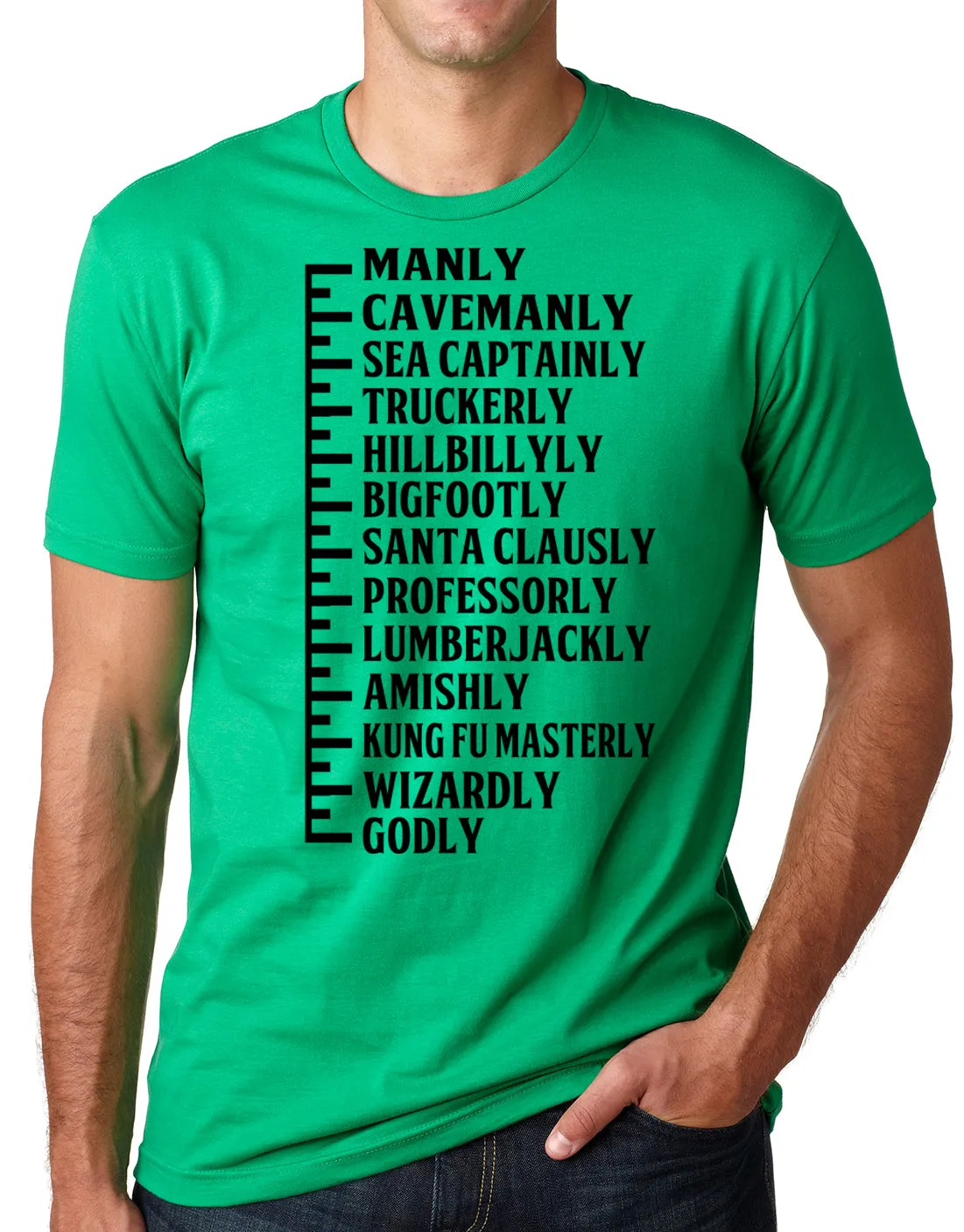 Think Out Loud Apparel Beard Meter Funny T shirt Beard Length Humor Tee