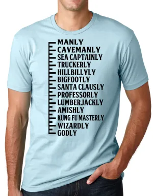 Think Out Loud Apparel Beard Meter Funny T shirt Beard Length Humor Tee