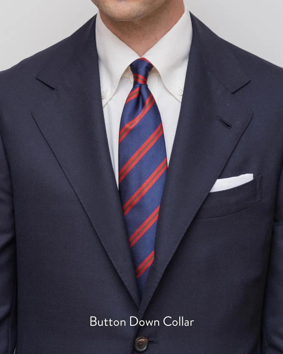 Thomas Mason Light Blue Reverse Stripe 120s