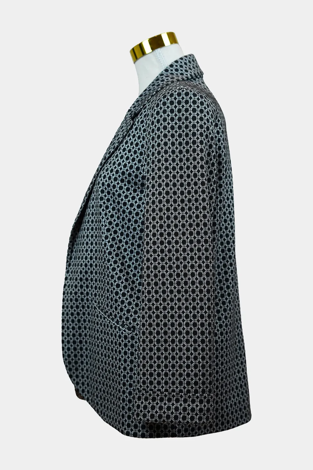 Topshop Black, White Patterened Blazer