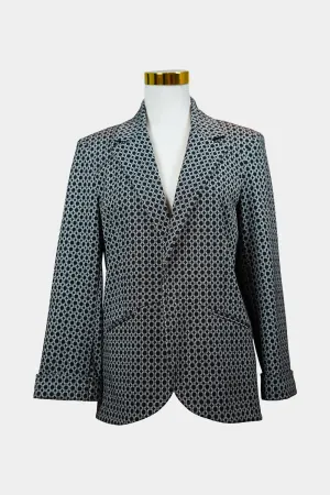 Topshop Black, White Patterened Blazer