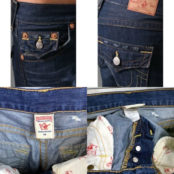 True Religion Riley Shorts Distressing, Fry hem
