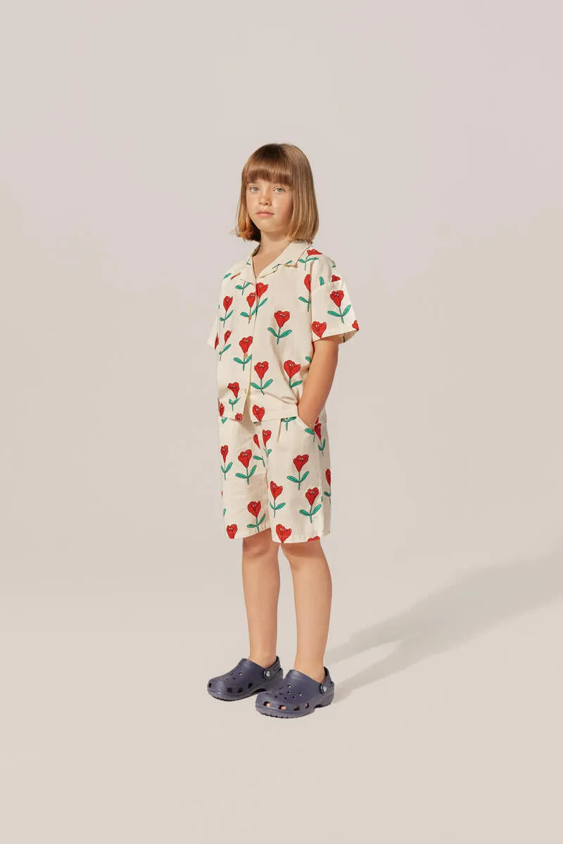 Tulips Allover Print Shorts