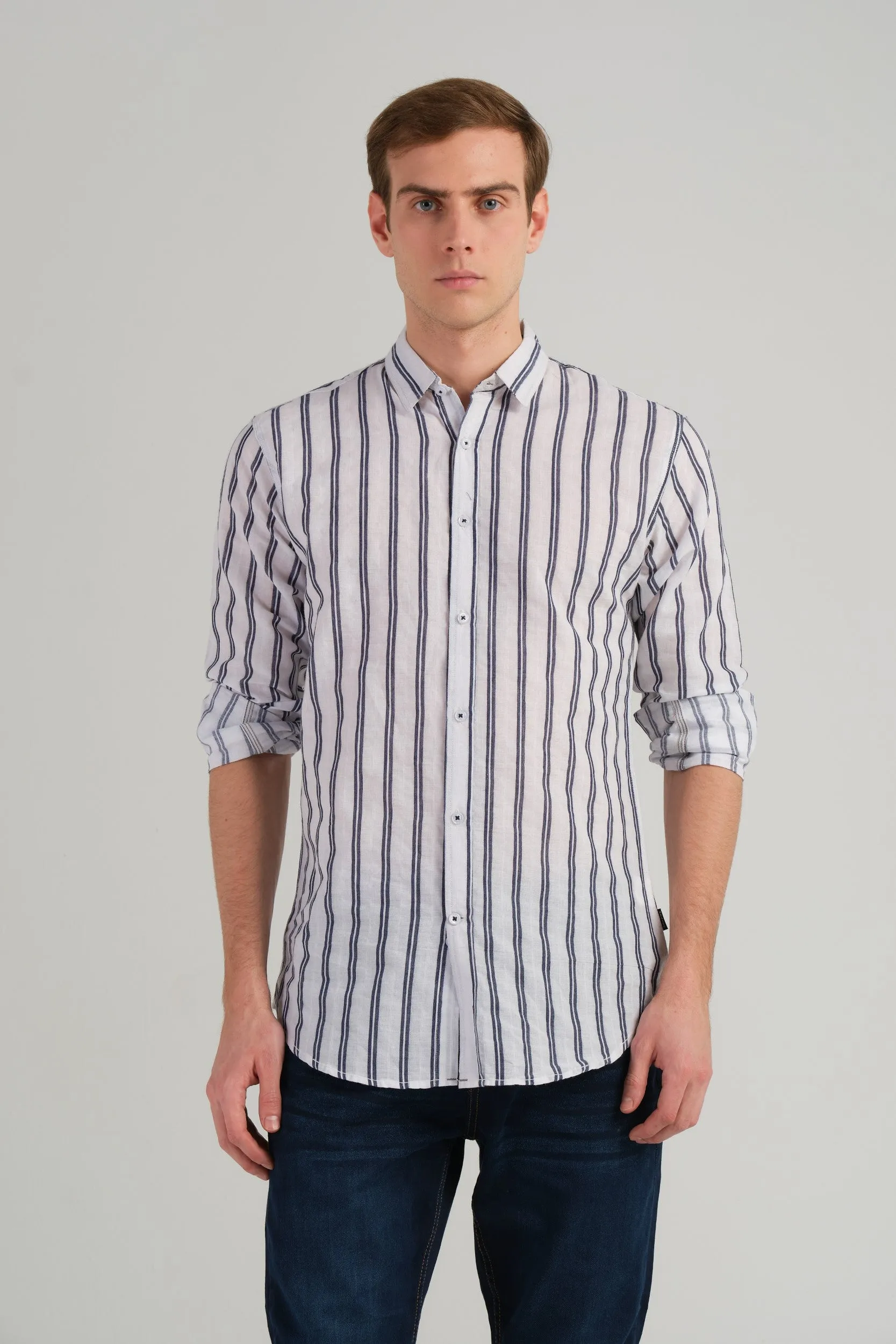 TWIN-STRIPE SLIM FIT SHIRT