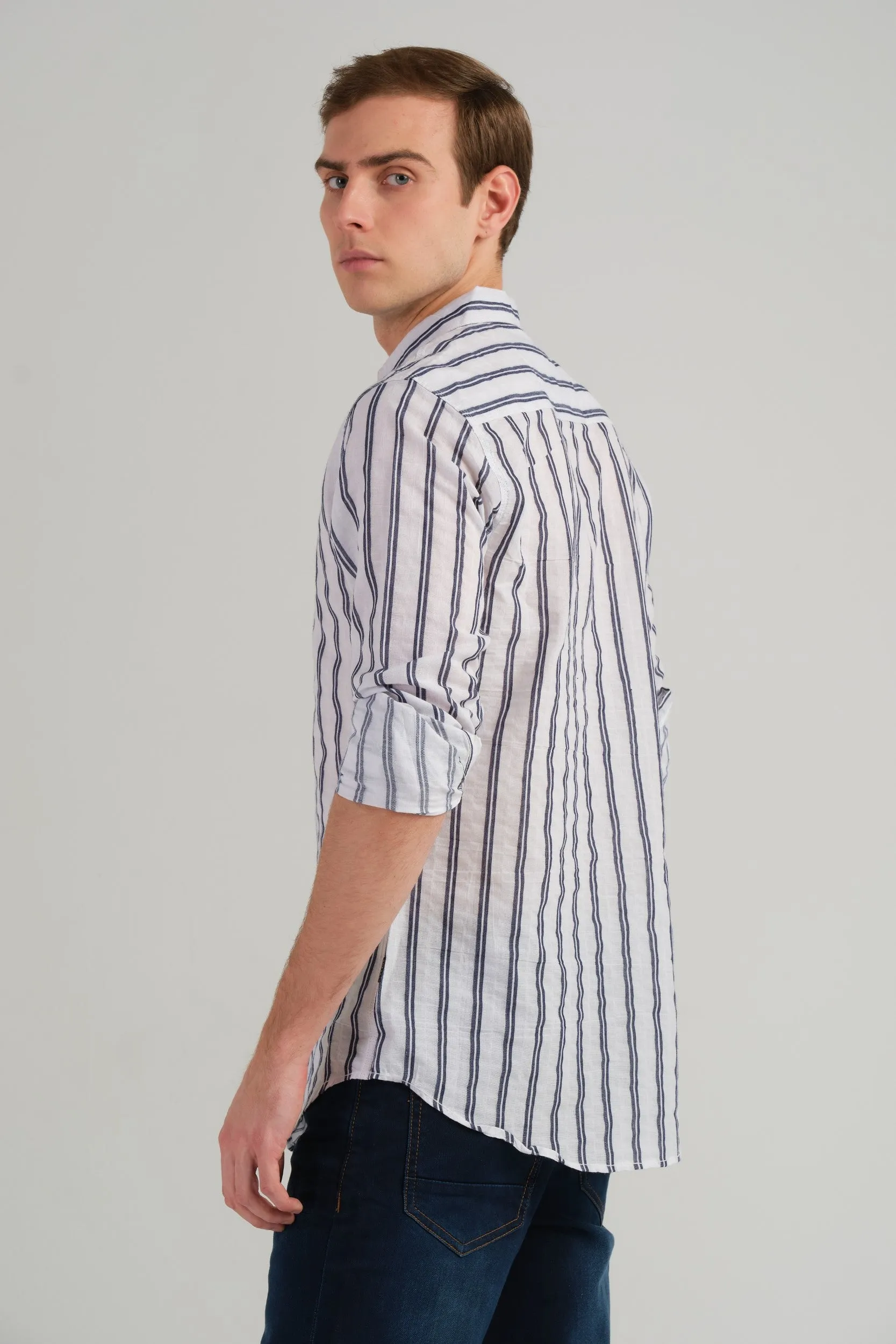 TWIN-STRIPE SLIM FIT SHIRT