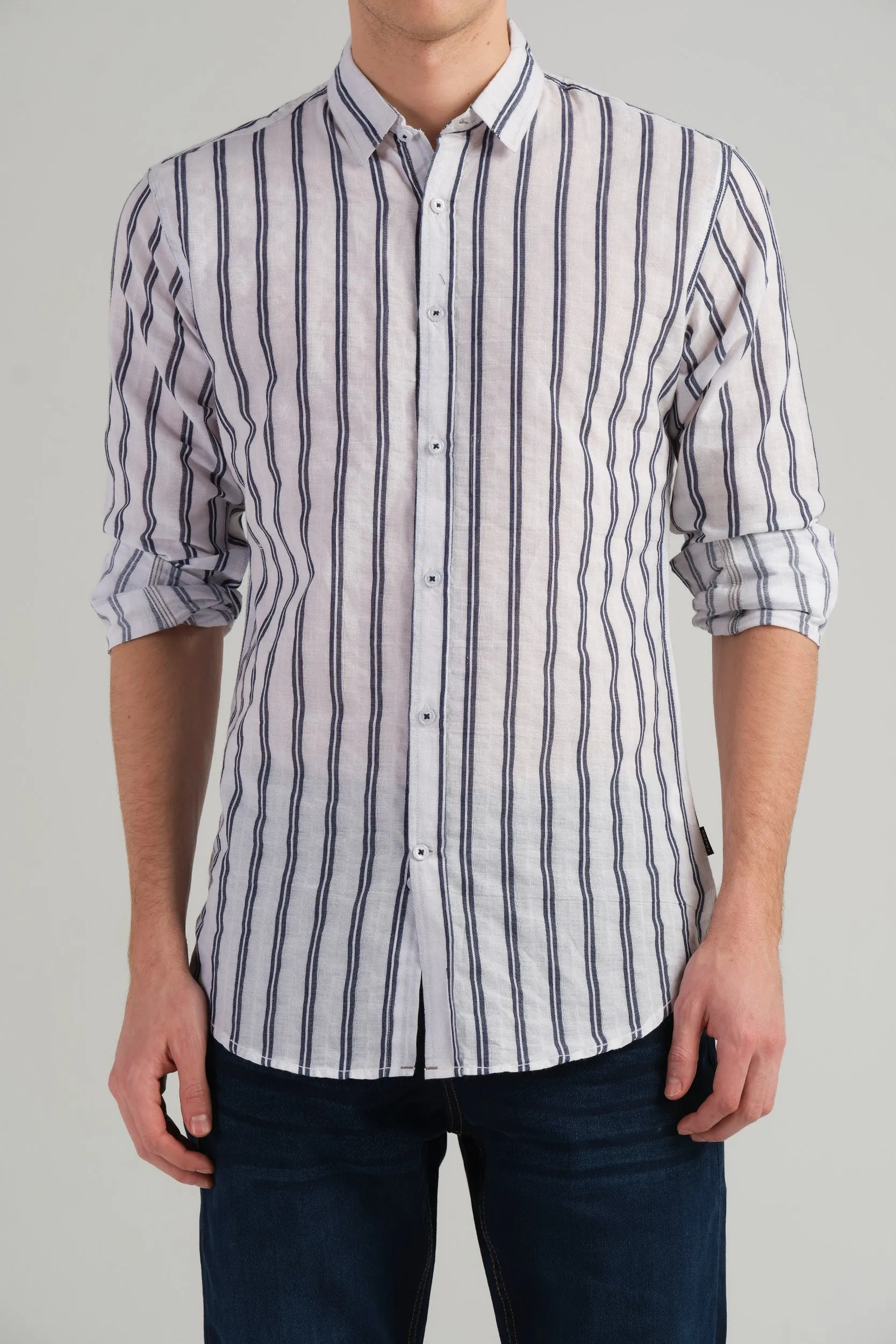 TWIN-STRIPE SLIM FIT SHIRT