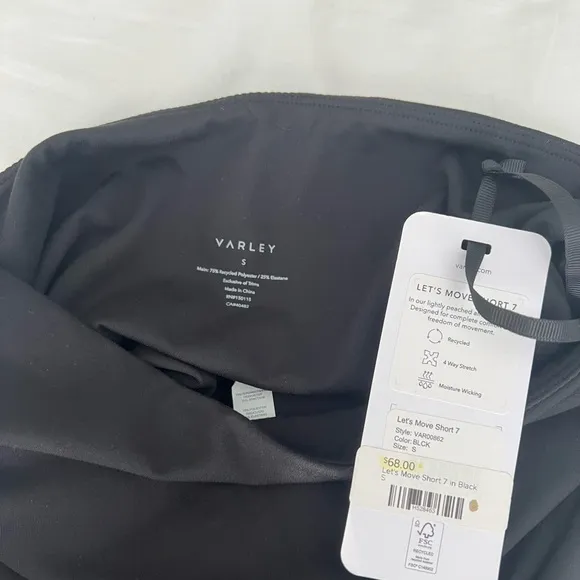 Varley Let’s Move 7 Short Size Small Black