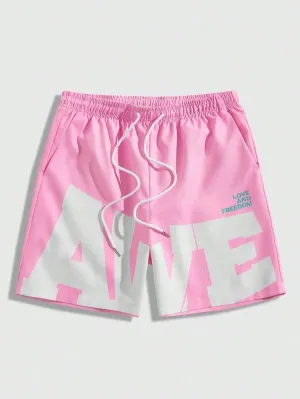 Verve | Slogan Print Shorts