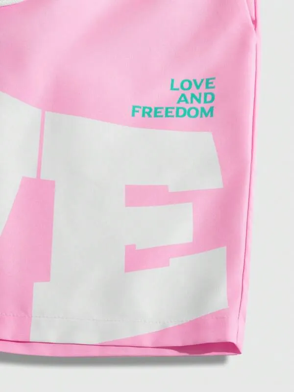Verve | Slogan Print Shorts