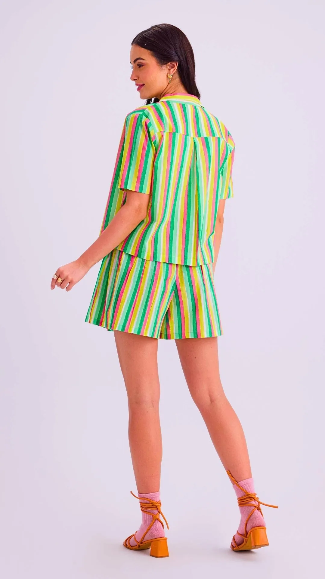 Vesper Shirt & Dottie Shorts, Sherbet Lime