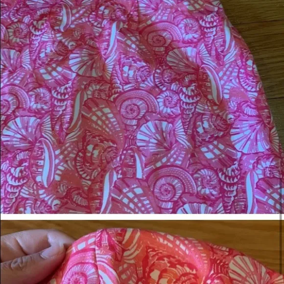 Vineyard Vines structured pink shell dress with ribbing