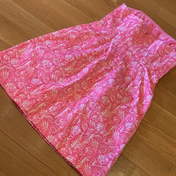 Vineyard Vines structured pink shell dress with ribbing