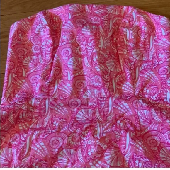 Vineyard Vines structured pink shell dress with ribbing