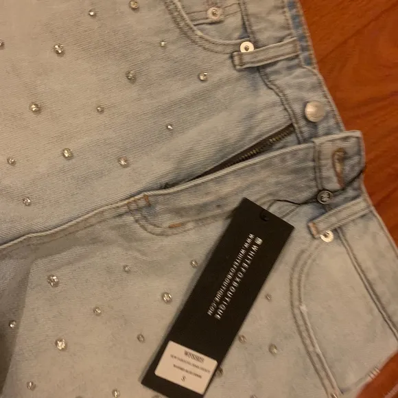 White Fox How Fabulous Denim Shorts
