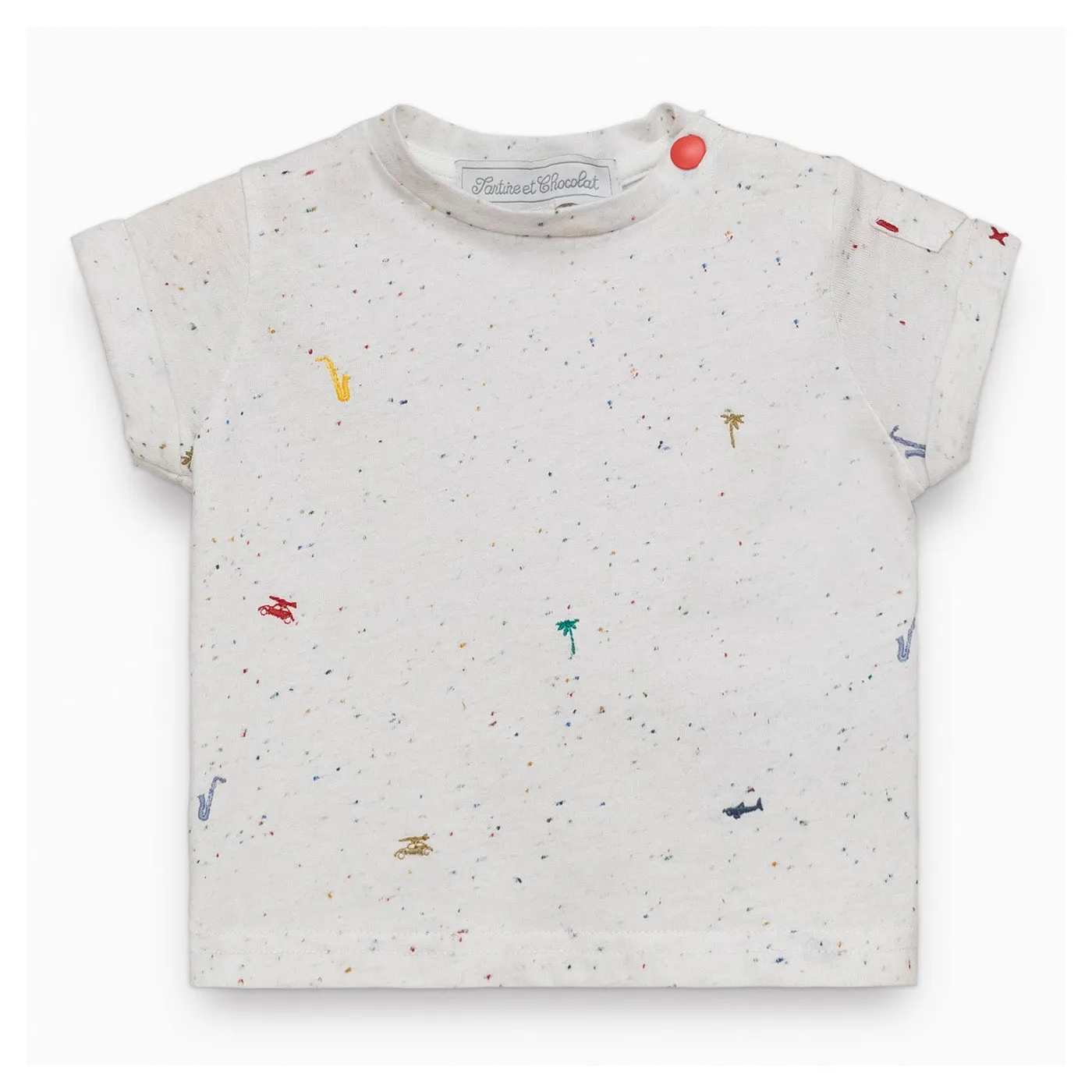 White Mottled T-shirt