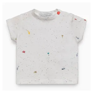 White Mottled T-shirt