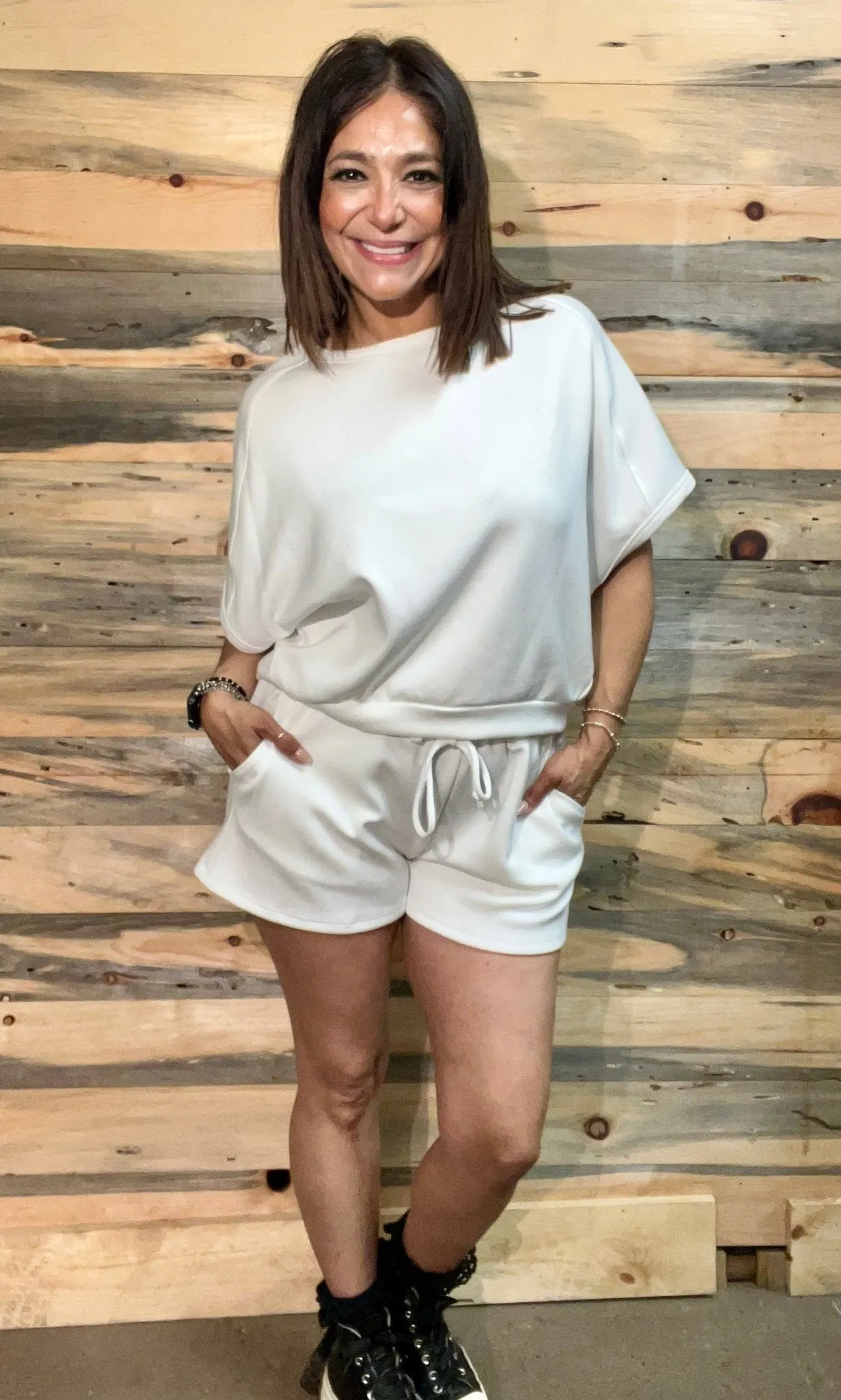 White Short Sleeve Boxy Top