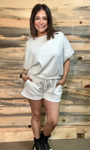 White Short Sleeve Boxy Top