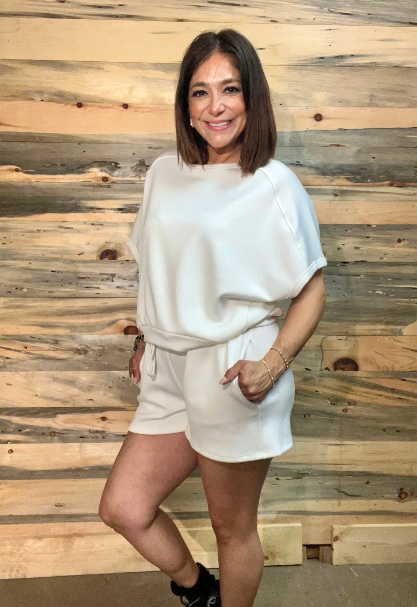 White Short Sleeve Boxy Top