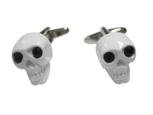 White Skull Head Cufflinks