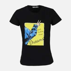 WOMEN SLUB LOOSE SHORT SLEEVE TEE