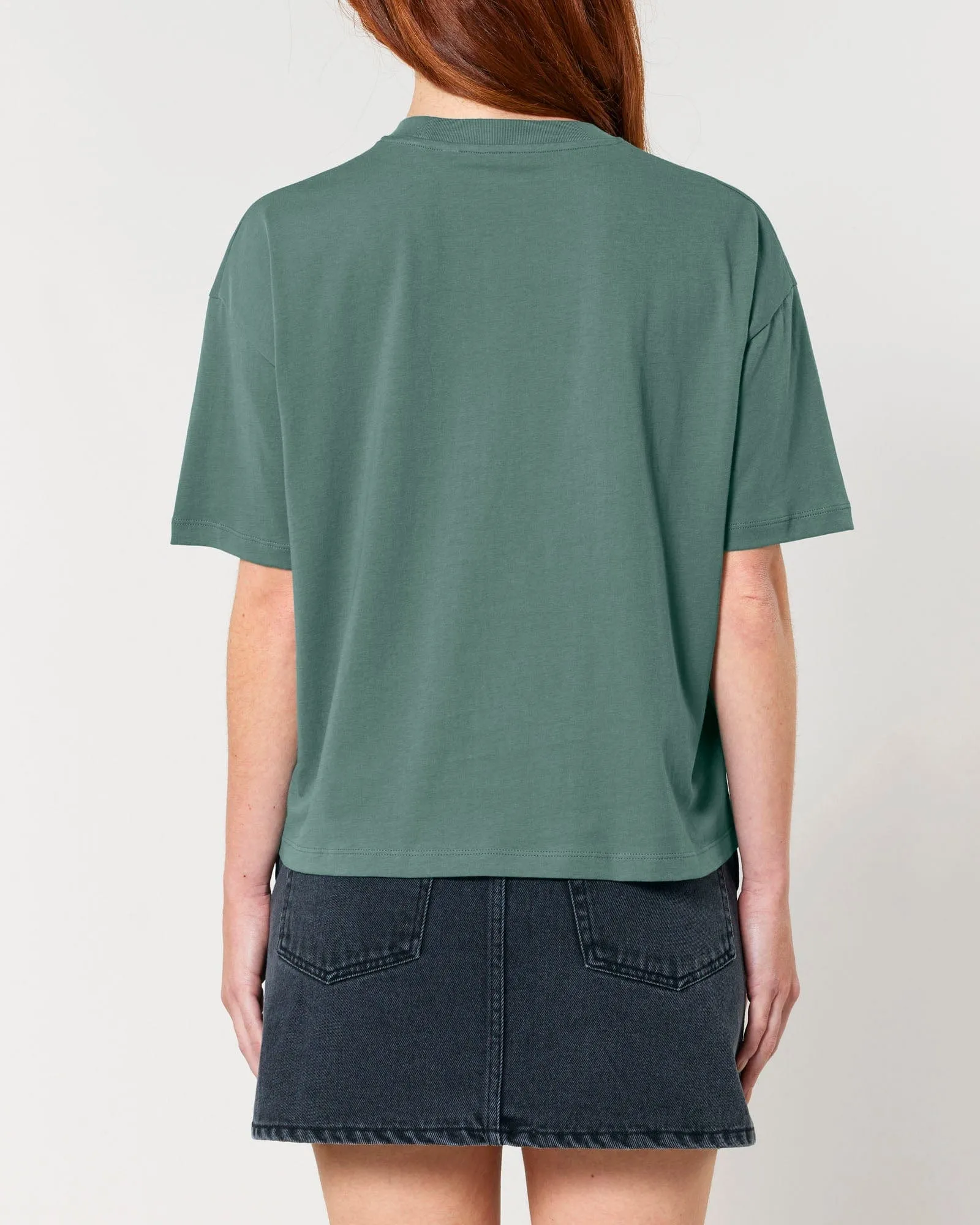 Women's Organic Cotton Boxy T-Shirt | Eucalyptus Green