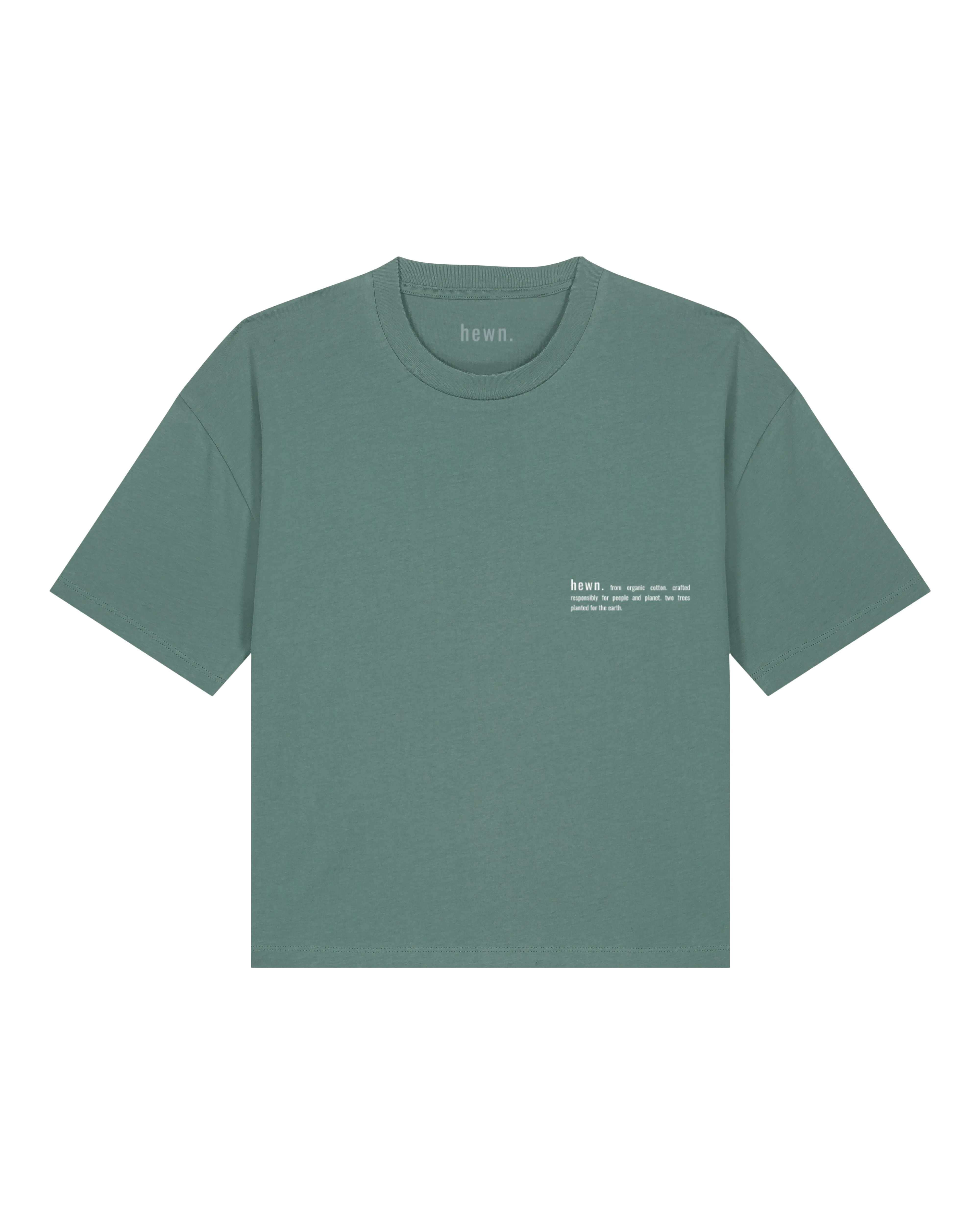 Women's Organic Cotton Boxy T-Shirt | Eucalyptus Green