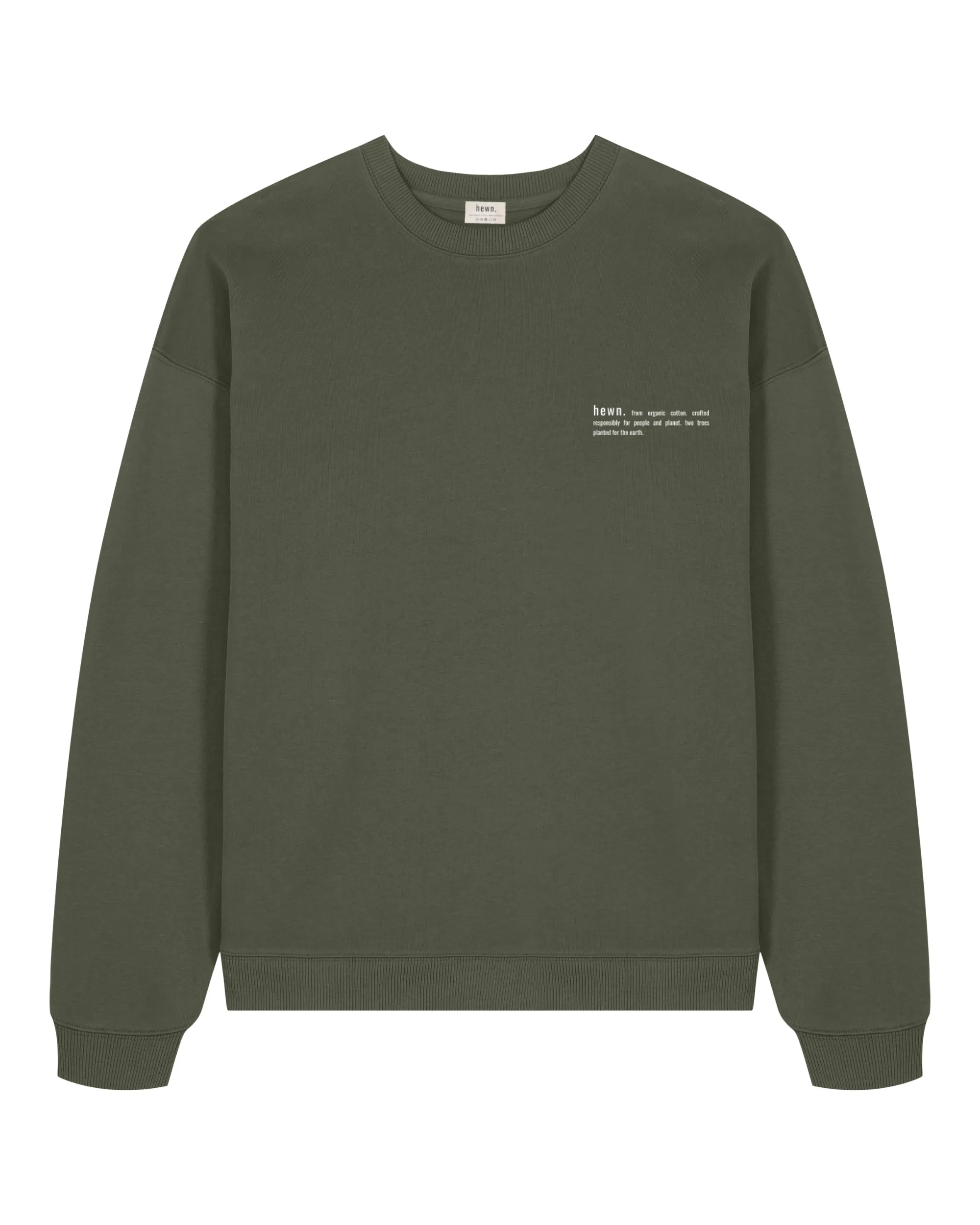 Women's Organic Cotton Signature Oversized Sweatshirt | Pine Green Khaki
