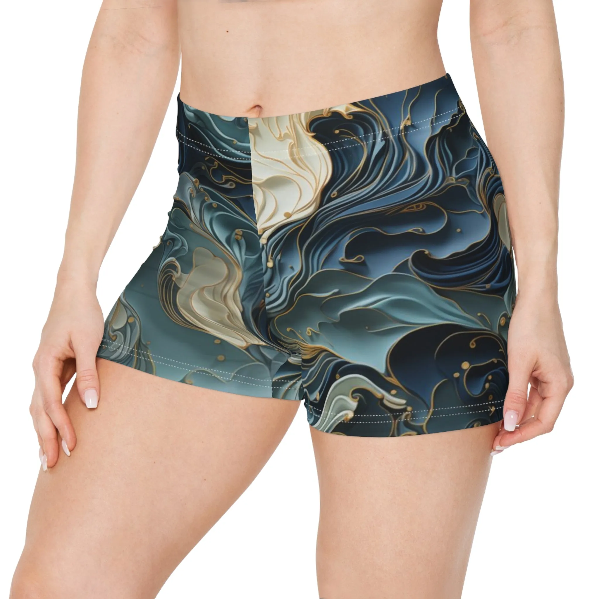 Workout Shorts - Avice Salabhasana Anime Ocean