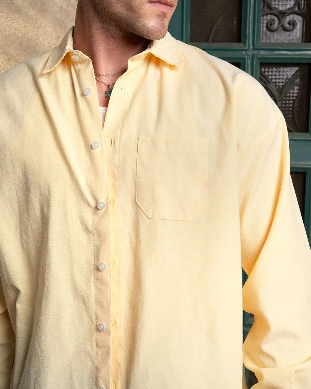 Yellow Oversized Oxford Shirt