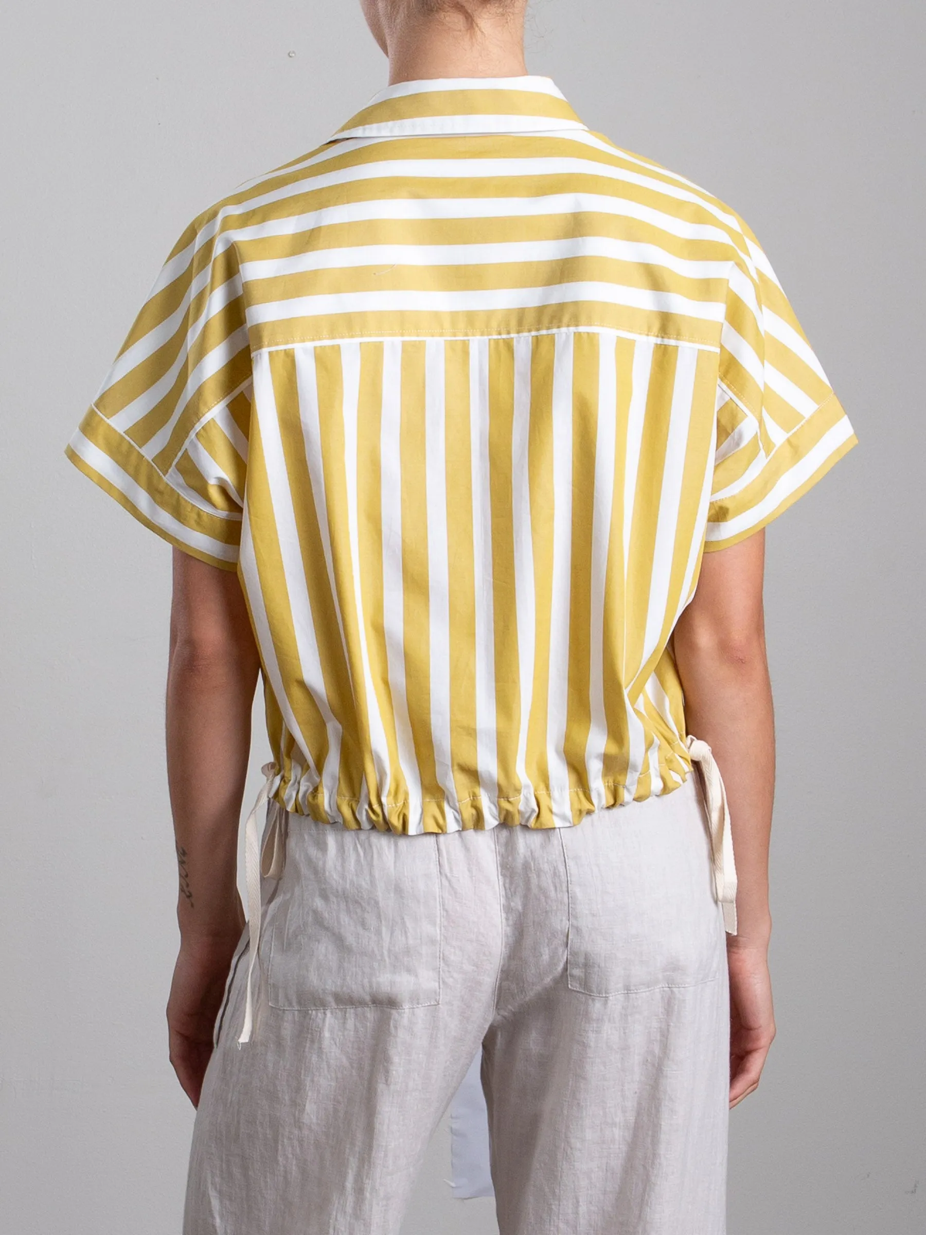Zoey Shirt in Cotton Stripe - Sun